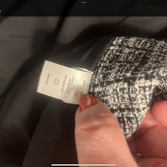 Plaid duster blazer, fringe trim. - Picture 4 of 5